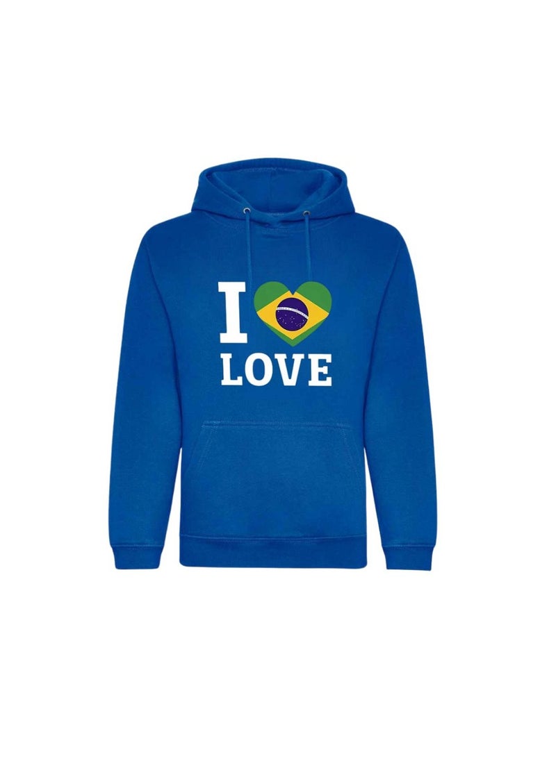 Brazil Women's Hoodie–100% Cotton Fabric|Casual Wear For Travel,Sports&Daily Outfits|Long Sleeve Pullover|Brazil Printed Hoodies