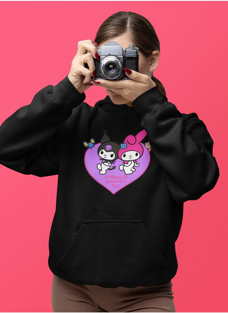 Happy Valentine's x Kuromi and Melody Hoodie Trendy