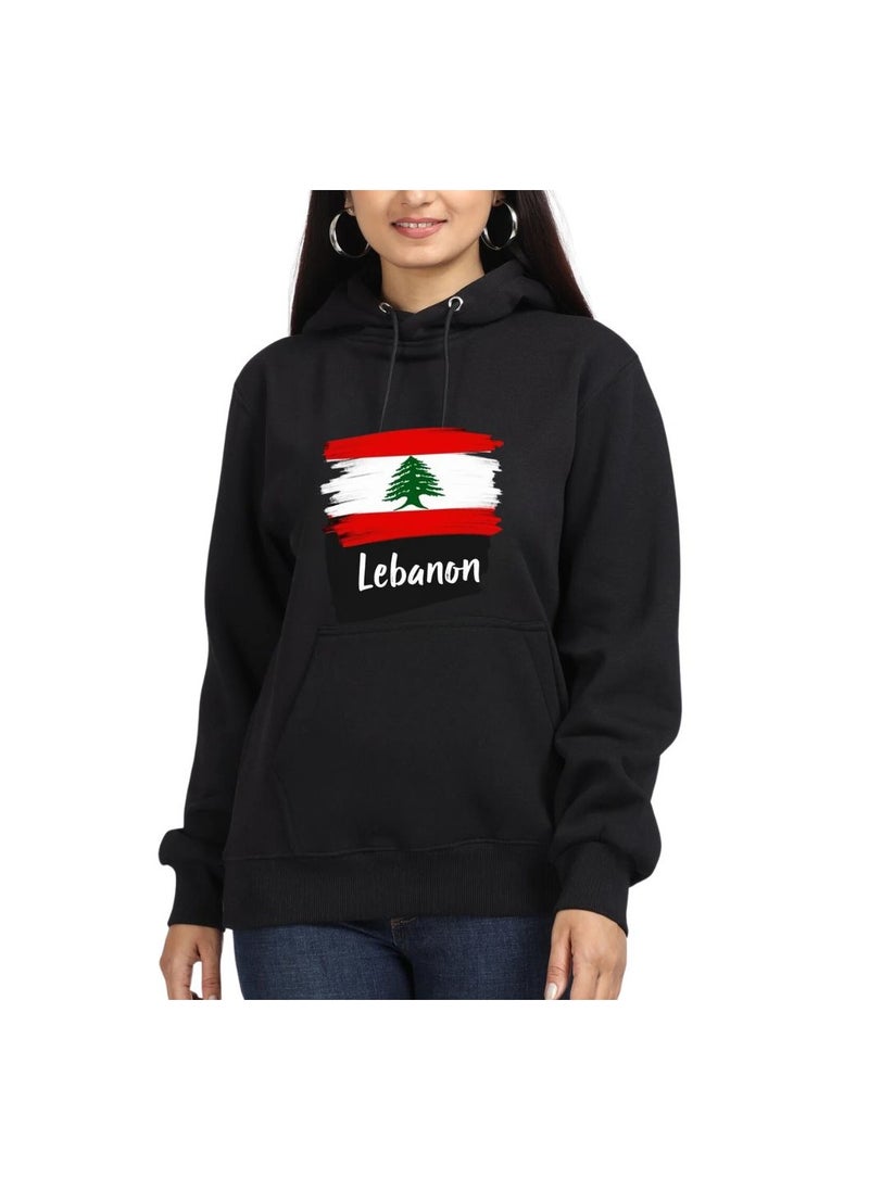 Lebanon Women's Hoodie-100% Cotton Fabric,Long Sleeve|Casual Wear For Travel,Sports&Daily Outfits|Lebanon Printed Hoodies