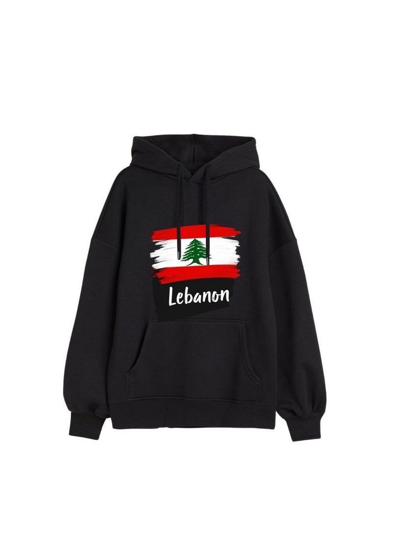 Lebanon Women's Hoodie-100% Cotton Fabric,Long Sleeve|Casual Wear For Travel,Sports&Daily Outfits|Lebanon Printed Hoodies