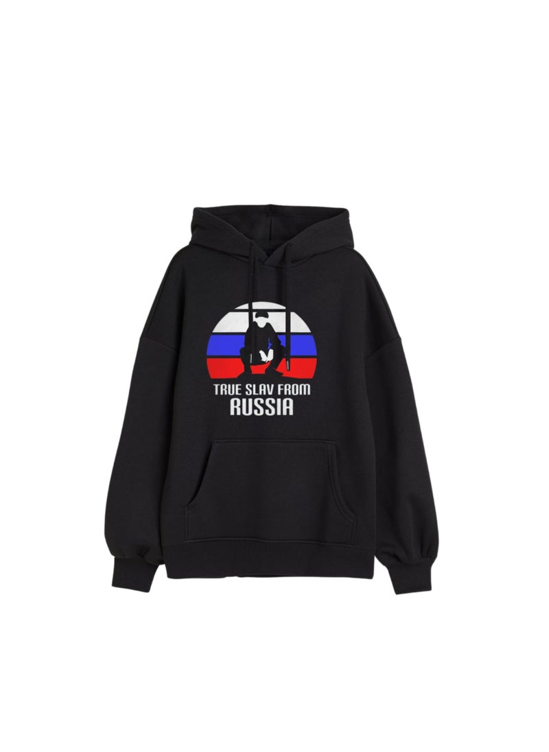 Russia Women's Hoodie-100% Cotton Fabric,Long Sleeve|Casual Wear For Travel,Sports&Daily Outfits|Russia Printed Hoodies