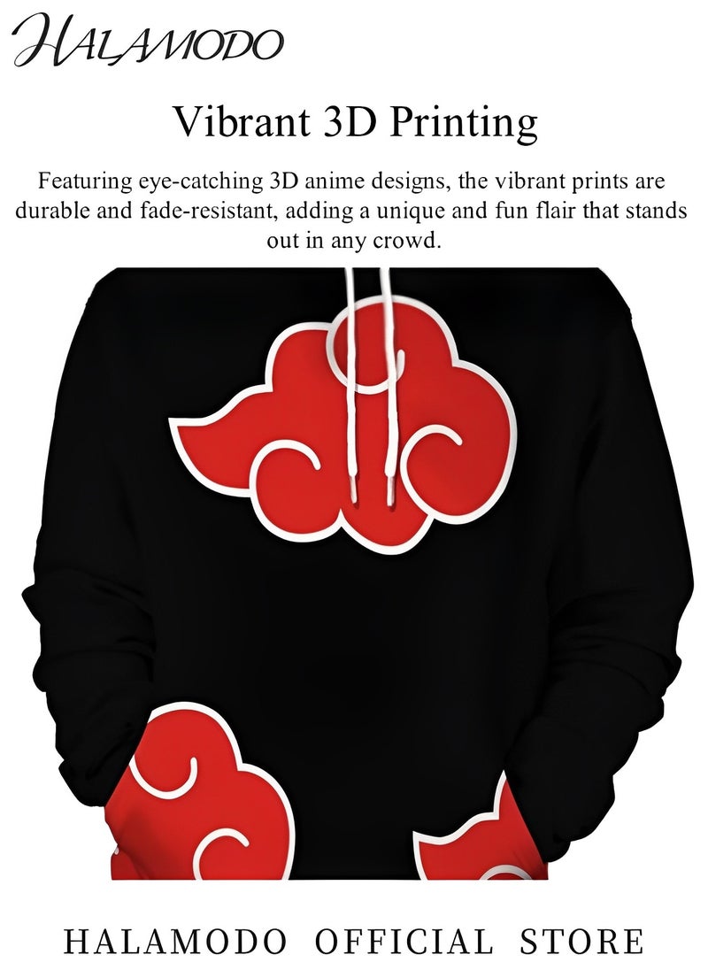 Unisex Hoodies 3D Novelty Pullover Sweatshirt Anime Cosplay Clothing Anime Printed Hoodies Fashion Street Novelty Hooded for Men Women