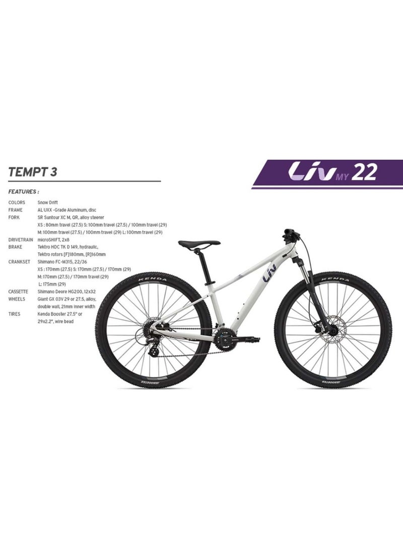 Liv Tempt 3 Snow Drift