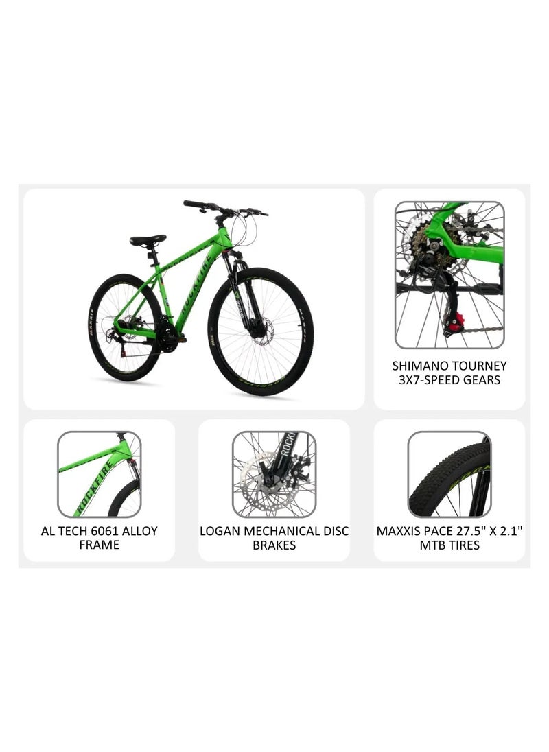 Ascend 27.5 Mountain Bike – 21-Speed | Front Suspension | Both Disc Brake | Durable Design | Age Group: 15+ Years | Adult Unisex