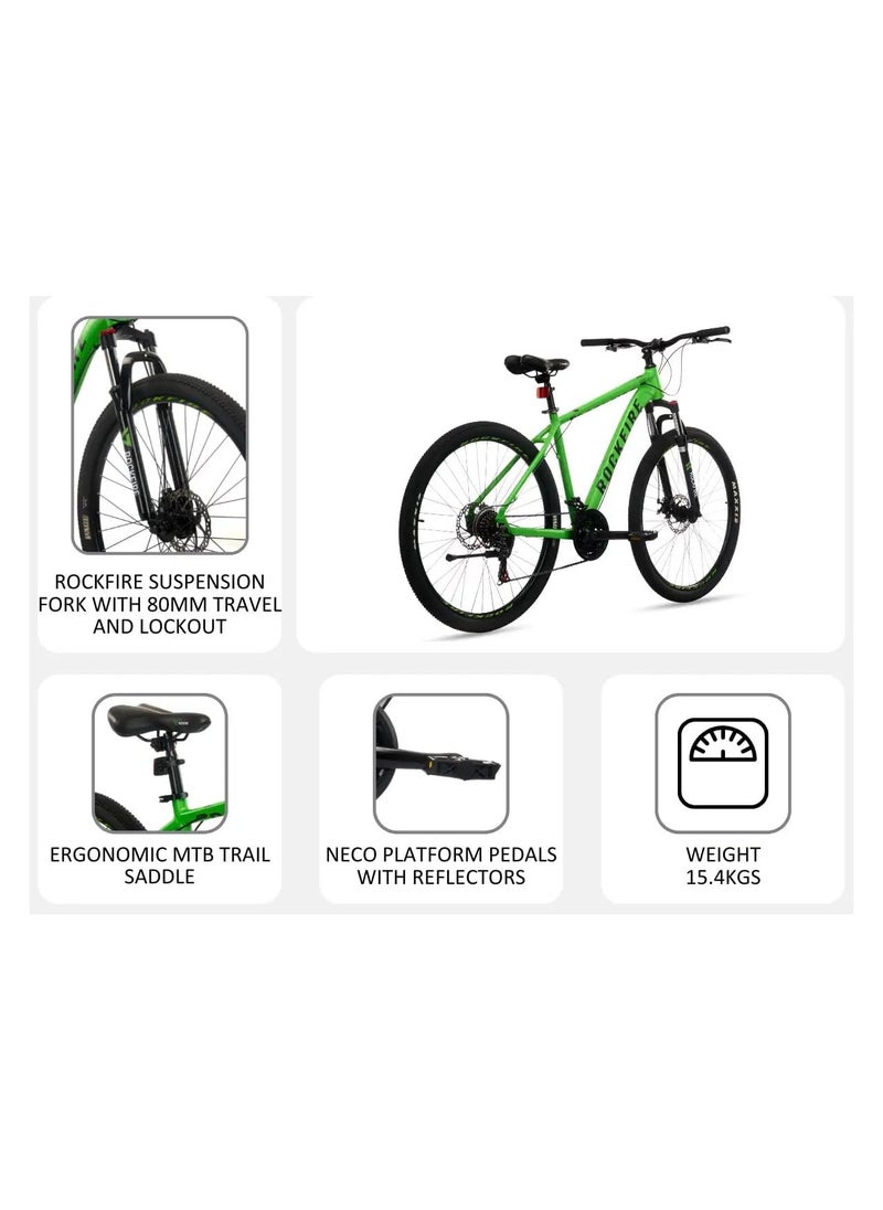 Ascend 27.5 Mountain Bike – 21-Speed | Front Suspension | Both Disc Brake | Durable Design | Age Group: 15+ Years | Adult Unisex