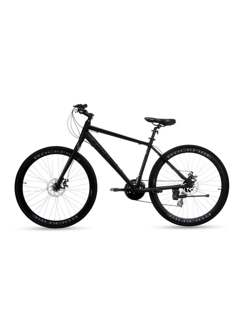 Performance Hybrid Bicycle | Alloy Frame | 21-Speed Drivetrain, Logan Mechanical Disc Brakes & Alloy Rigid Fork | Ideal for Urban Commuting and Sport Riding with 700x35c Hybrid Tires