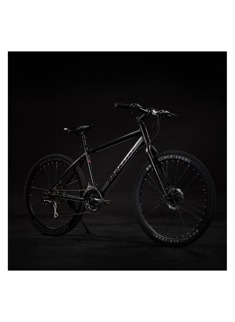 Performance Hybrid Bicycle | Alloy Frame | 21-Speed Drivetrain, Logan Mechanical Disc Brakes & Alloy Rigid Fork | Ideal for Urban Commuting and Sport Riding with 700x35c Hybrid Tires