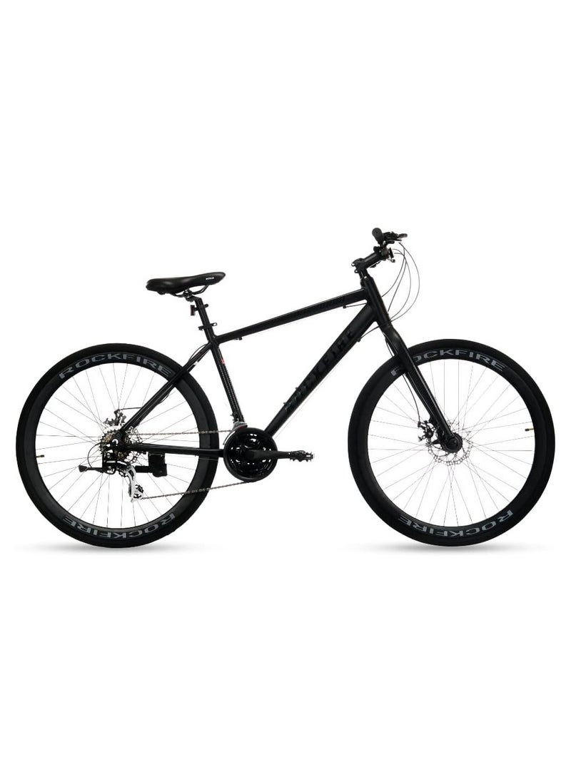 Performance Hybrid Bicycle | Alloy Frame | 21-Speed Drivetrain, Logan Mechanical Disc Brakes & Alloy Rigid Fork | Ideal for Urban Commuting and Sport Riding with 700x35c Hybrid Tires