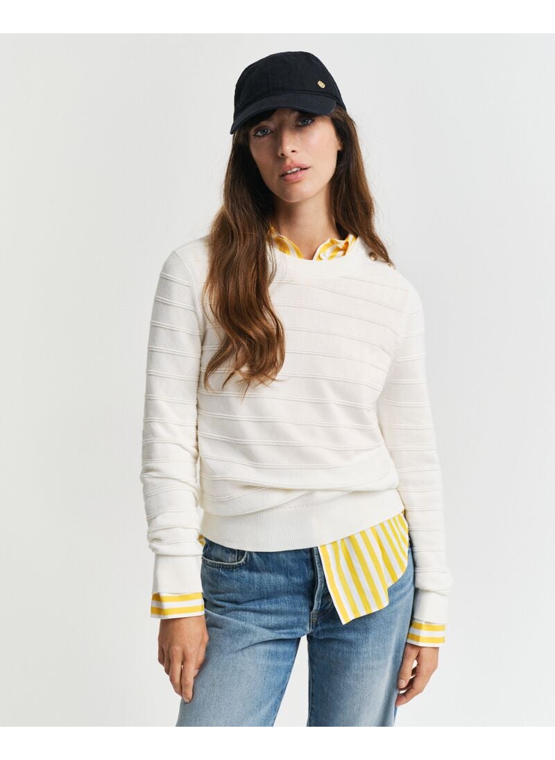 Gant Textured Cotton C-Neck
