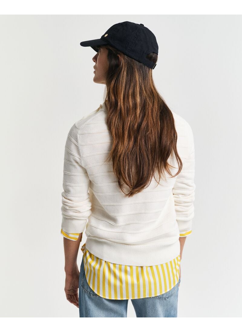 Gant Textured Cotton C-Neck