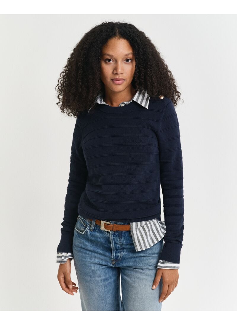 Gant Textured Cotton C-Neck