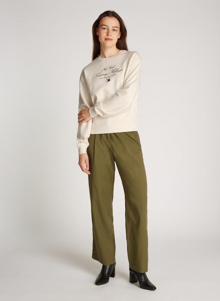 Crew Neck Graphic Sweatshirt