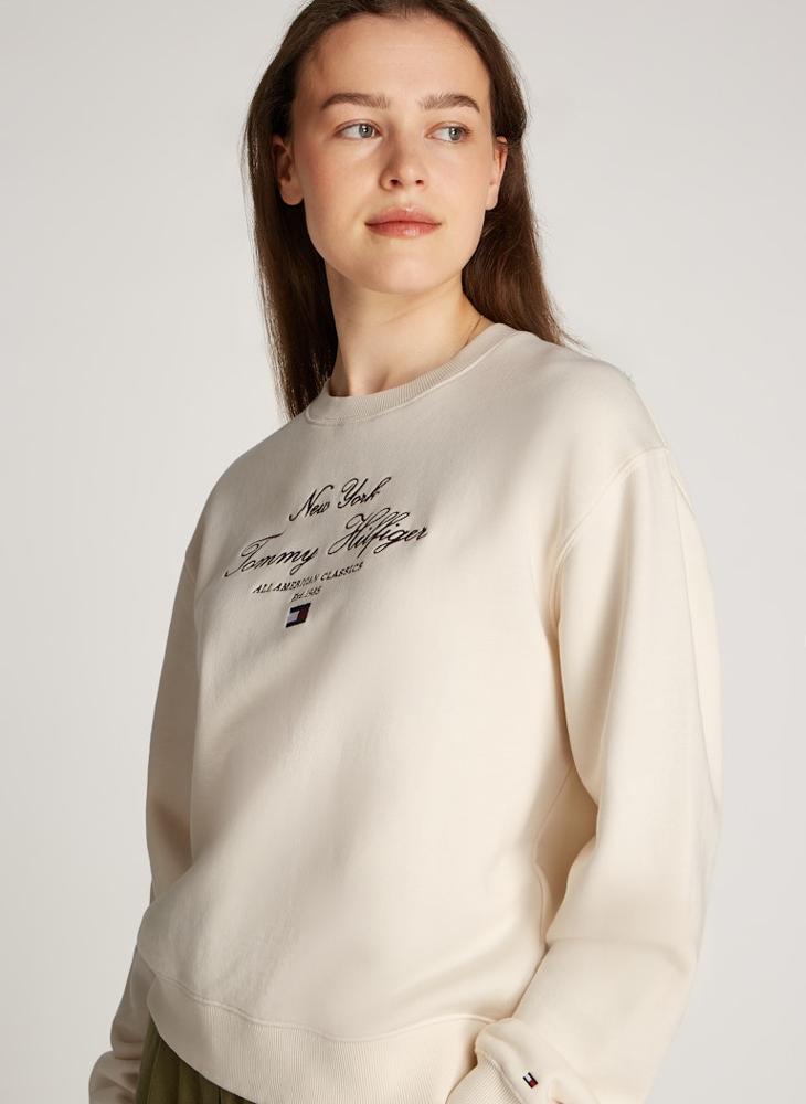 Crew Neck Graphic Sweatshirt