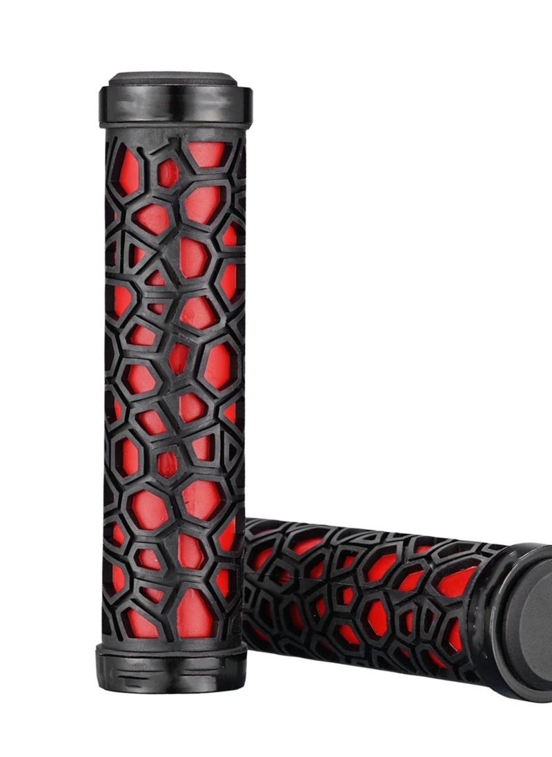 Bike Handle Grips Non-Slip Bike Grips Double Lock-on Bicycle Handlebar GripsComfortable Bicycle Locking Grips, Non-Slip MTB Handle Grips Folding Bikes 22.2mm