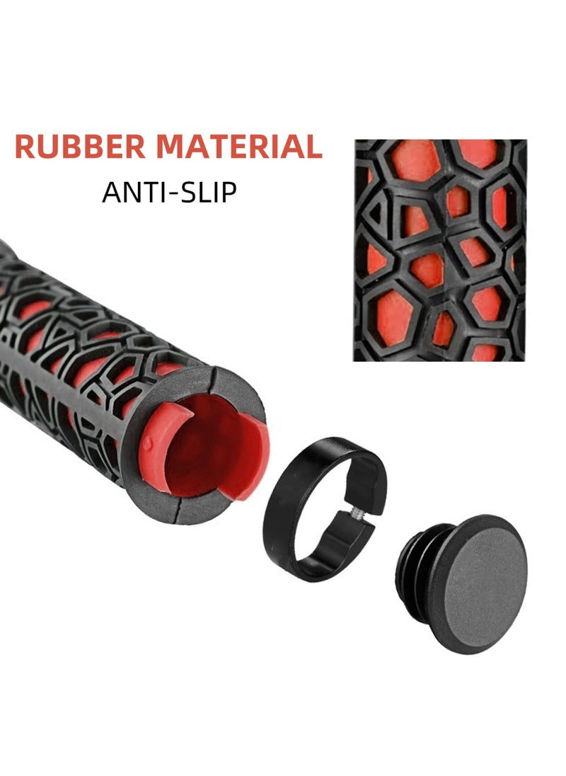 Bike Handle Grips Non-Slip Bike Grips Double Lock-on Bicycle Handlebar GripsComfortable Bicycle Locking Grips, Non-Slip MTB Handle Grips Folding Bikes 22.2mm