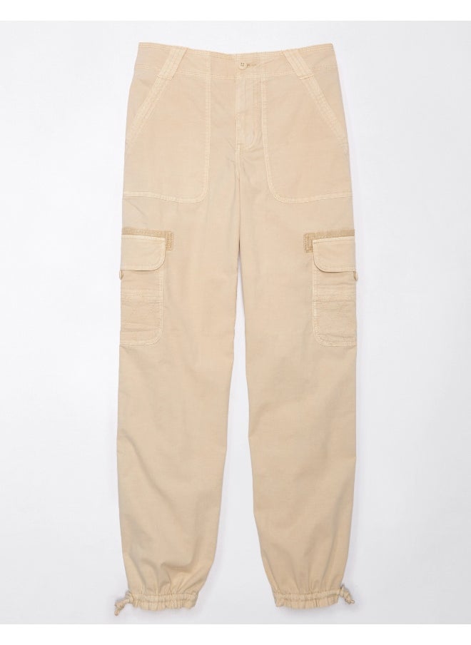 High Waist Pocket Detail Cargo Jogger