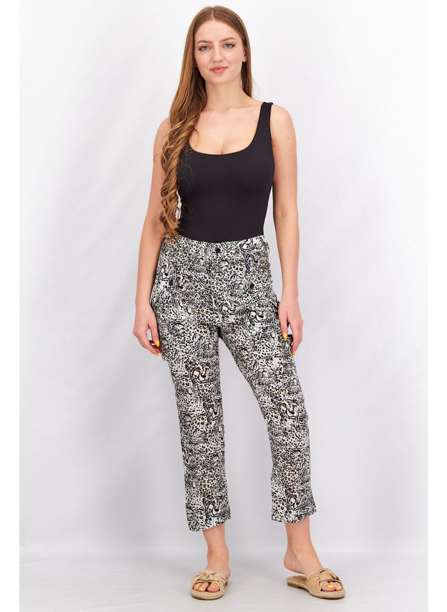 Women Regular Fit Multipoche Pants, White