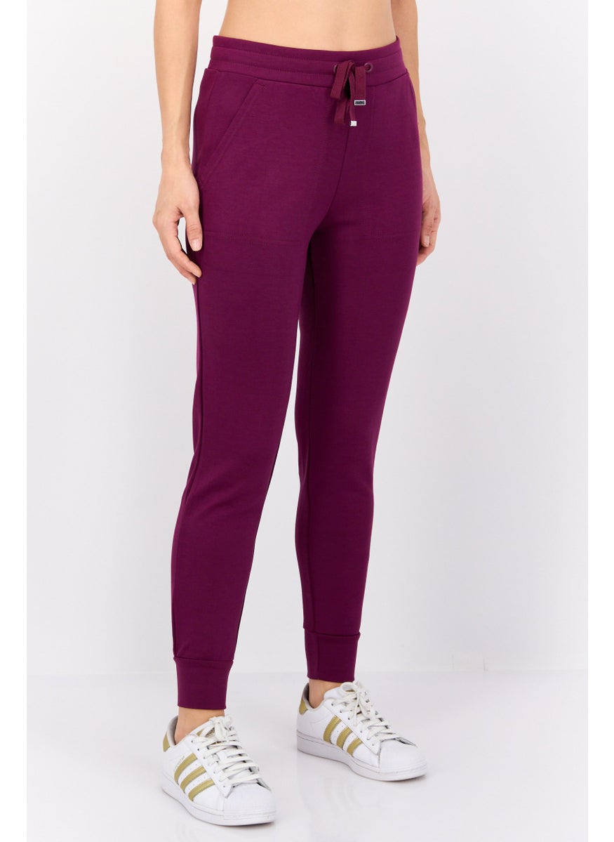 Women Sportswear Fit Training Jogger Pants, Maroon