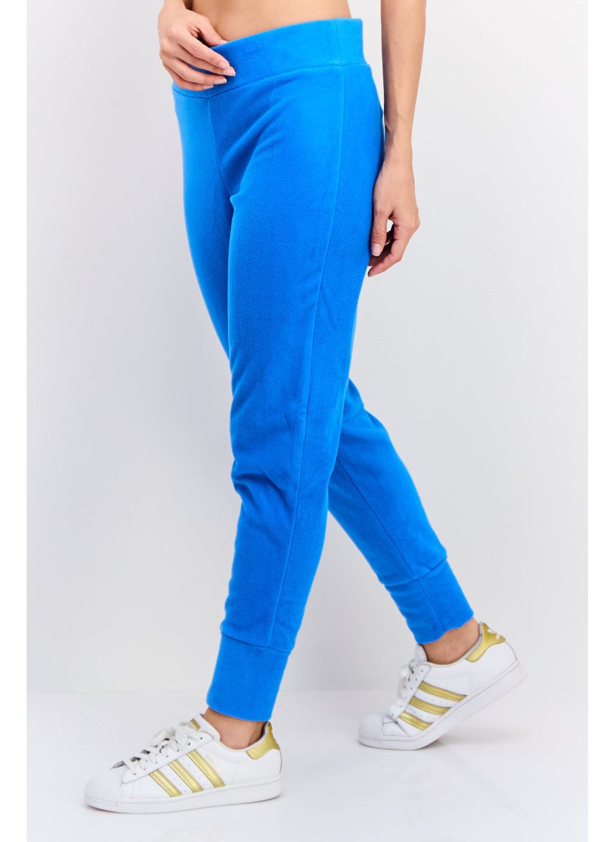 Women Regular Fit Textured Jogger Pants, Blue