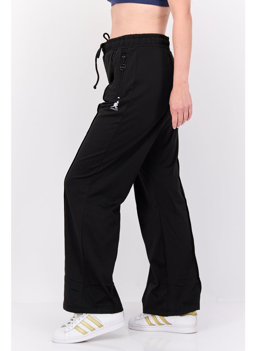 Women Sportswear Fit Wide Leg Outdoor Sweatpants , Black