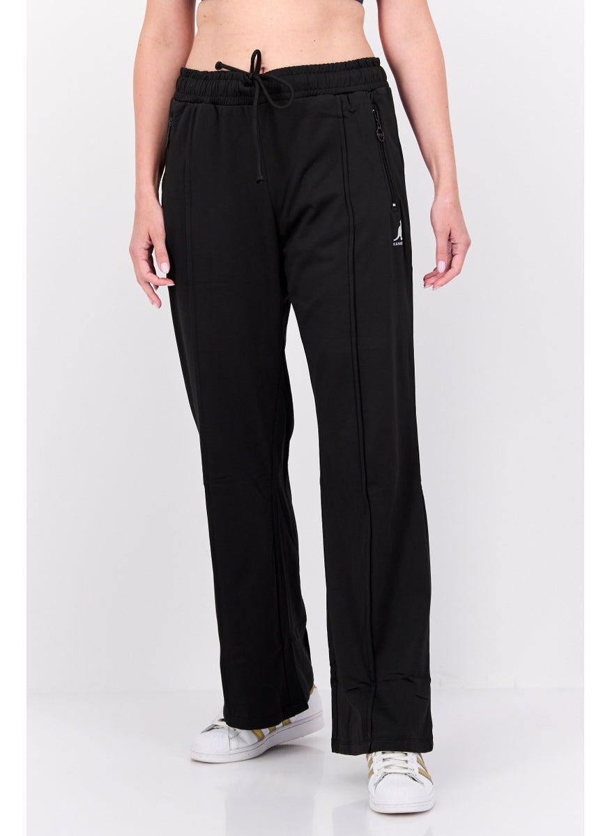 Women Sportswear Fit Wide Leg Outdoor Sweatpants , Black