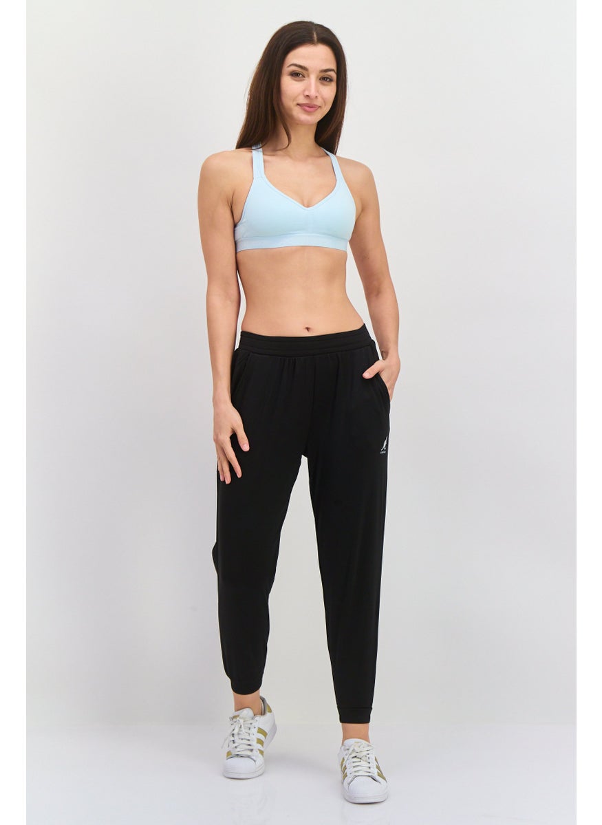 Women Regular Fit Solid Jogger Pants, Black