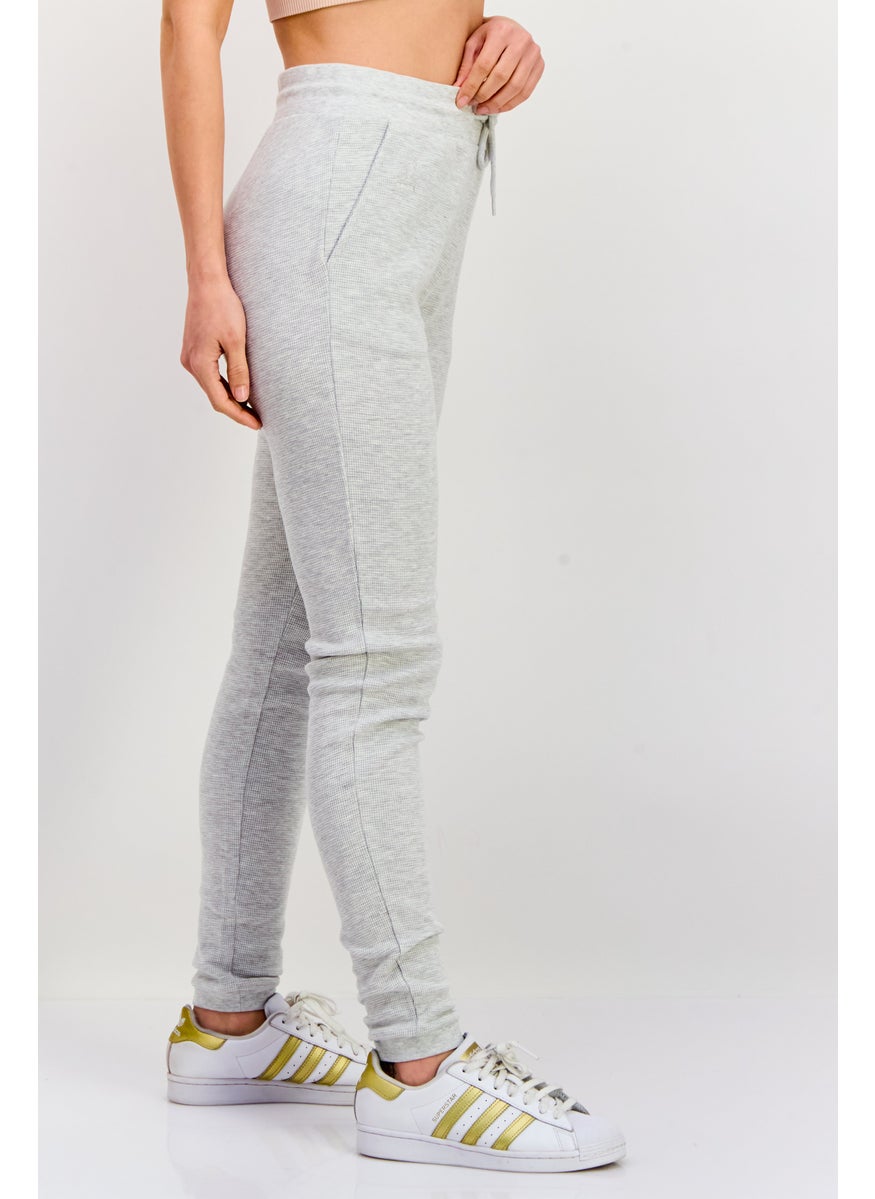Women Regular Fit Drawstring Solid Jogger Pants, Grey