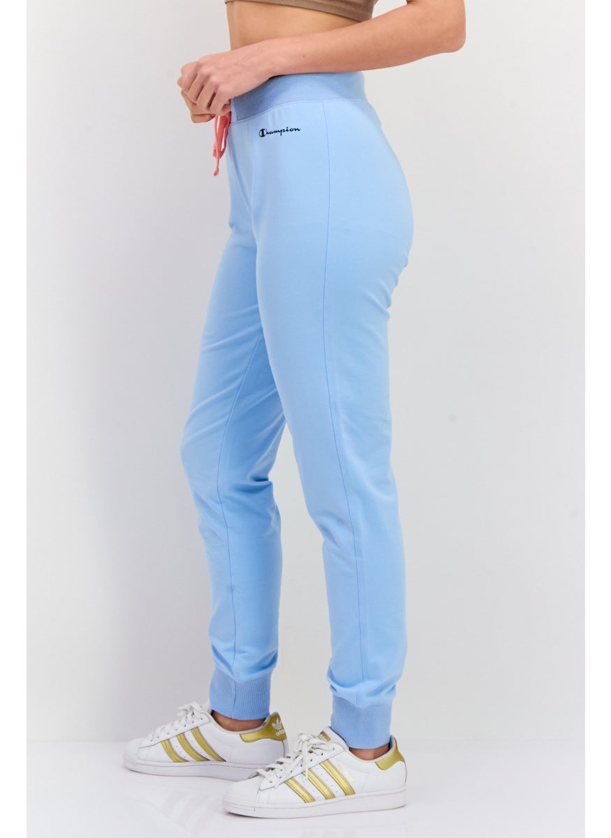 Women Sportswear Fit Rib Cuff Training Pants, Light Blue