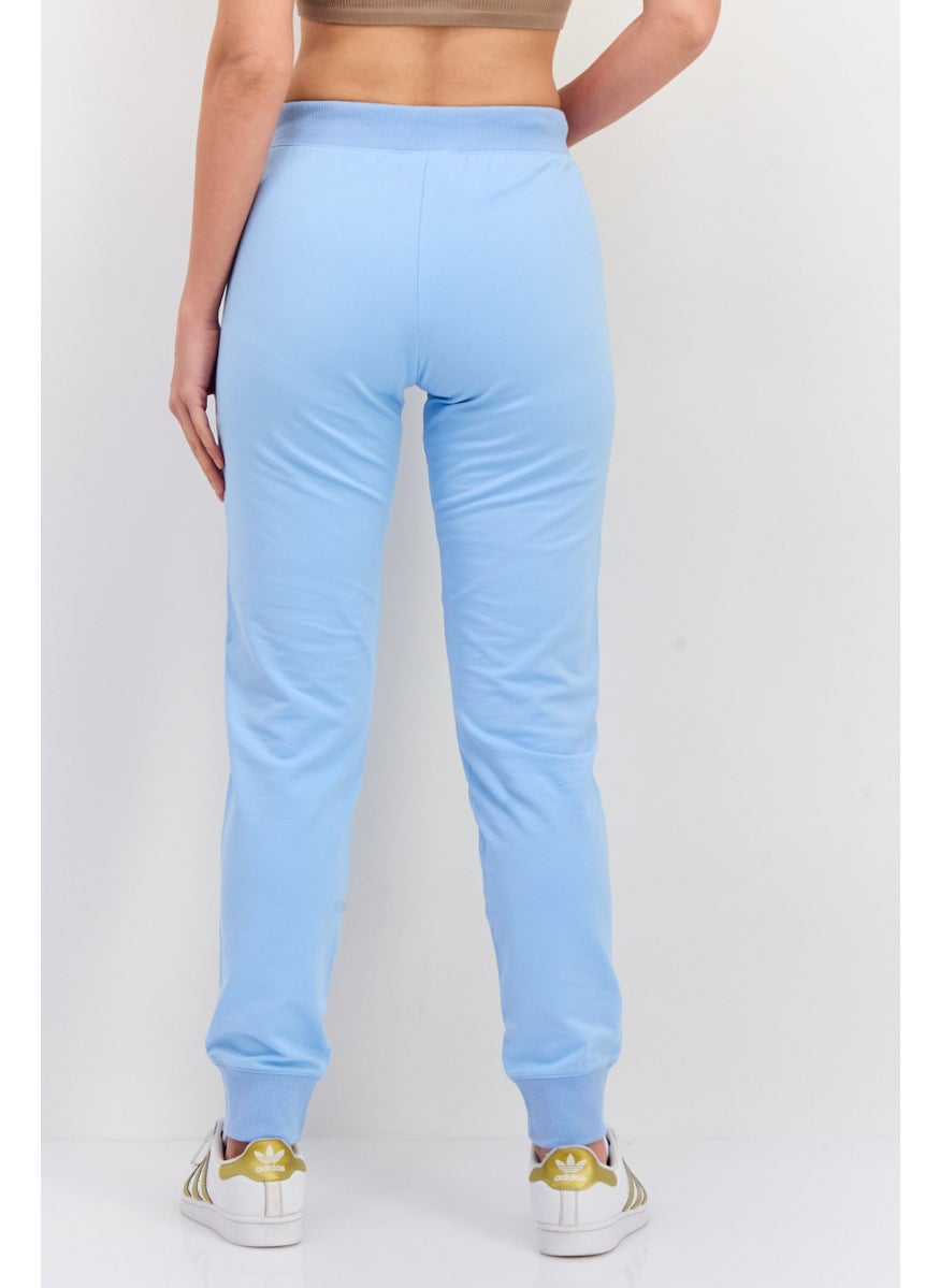 Women Sportswear Fit Rib Cuff Training Pants, Light Blue