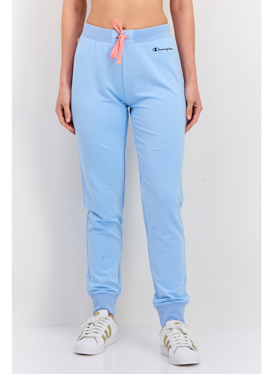 Women Sportswear Fit Rib Cuff Training Pants, Light Blue