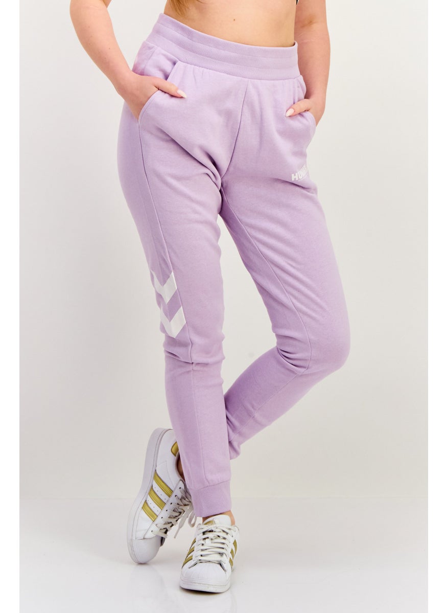 Women Sportswear Fit Drawstring Training Pants, Lilac