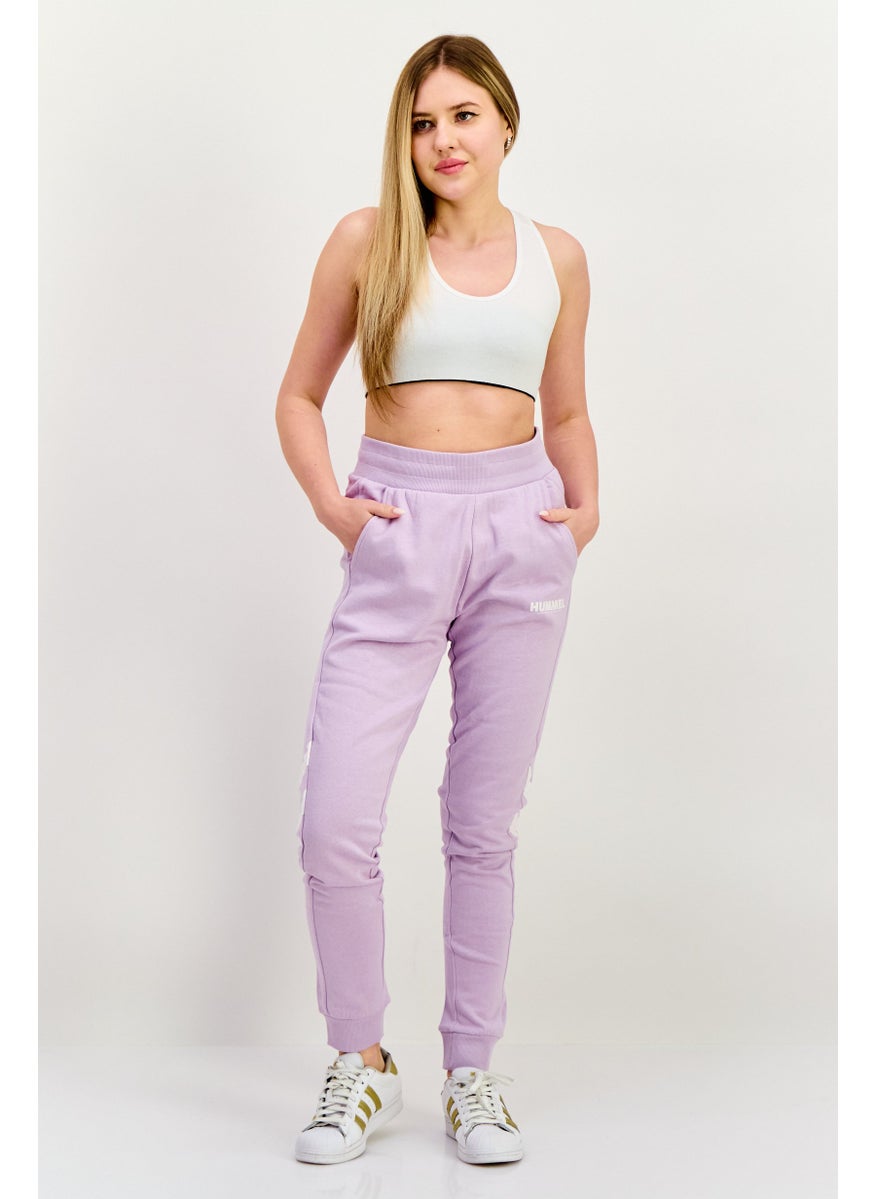 Women Sportswear Fit Drawstring Training Pants, Lilac
