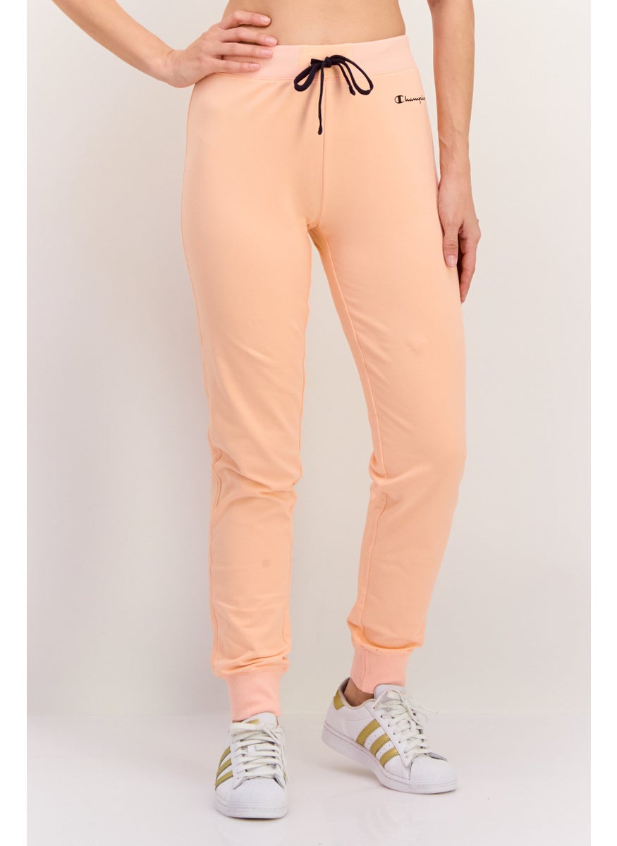 Women Sportswear Fit Outdoor Jogger Pants, Coral Orange