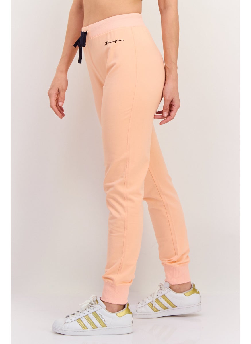 Women Sportswear Fit Outdoor Jogger Pants, Coral Orange