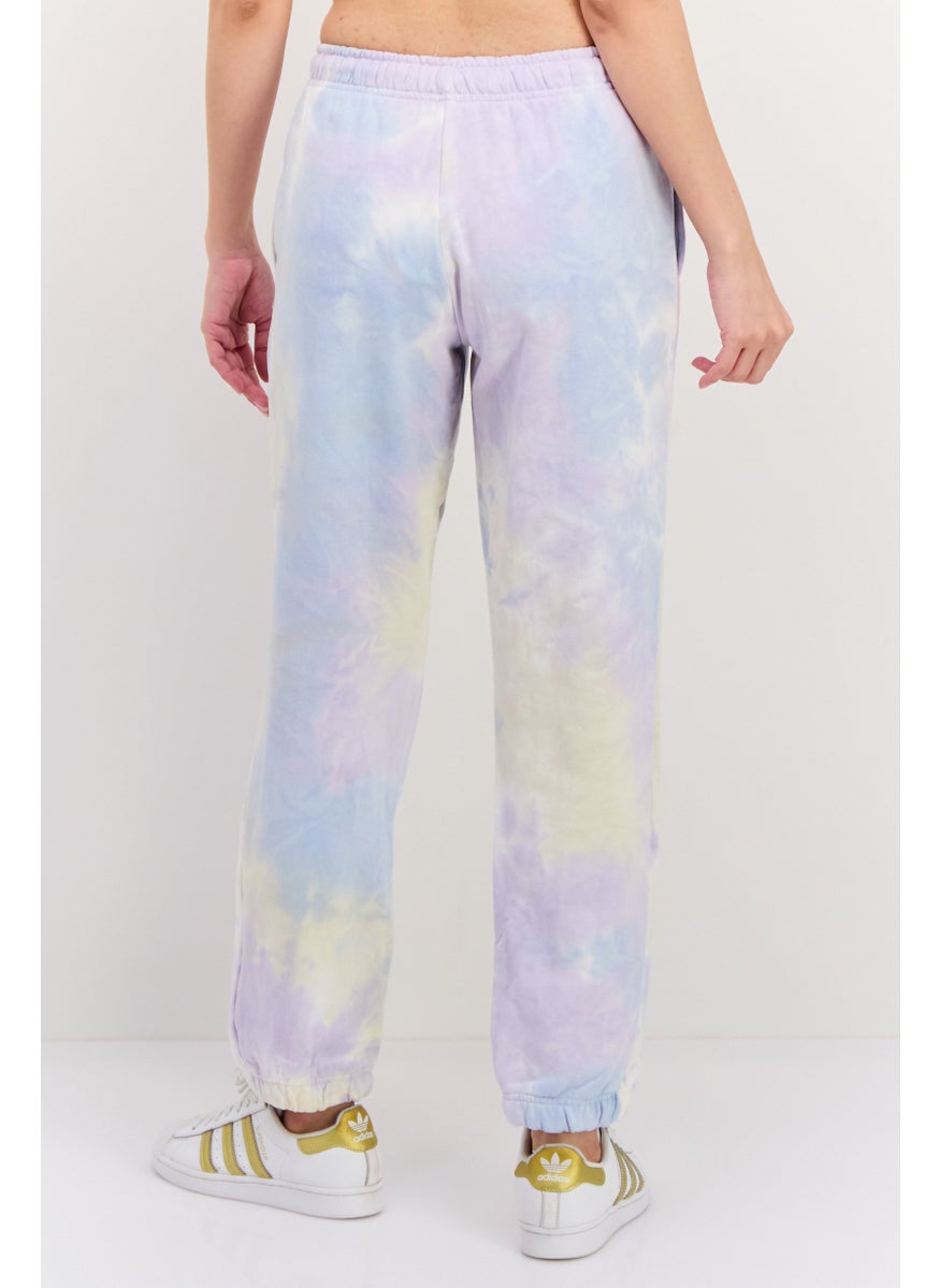 Women Tie-Dye Print Jogger Pants, Sky Blue Combo