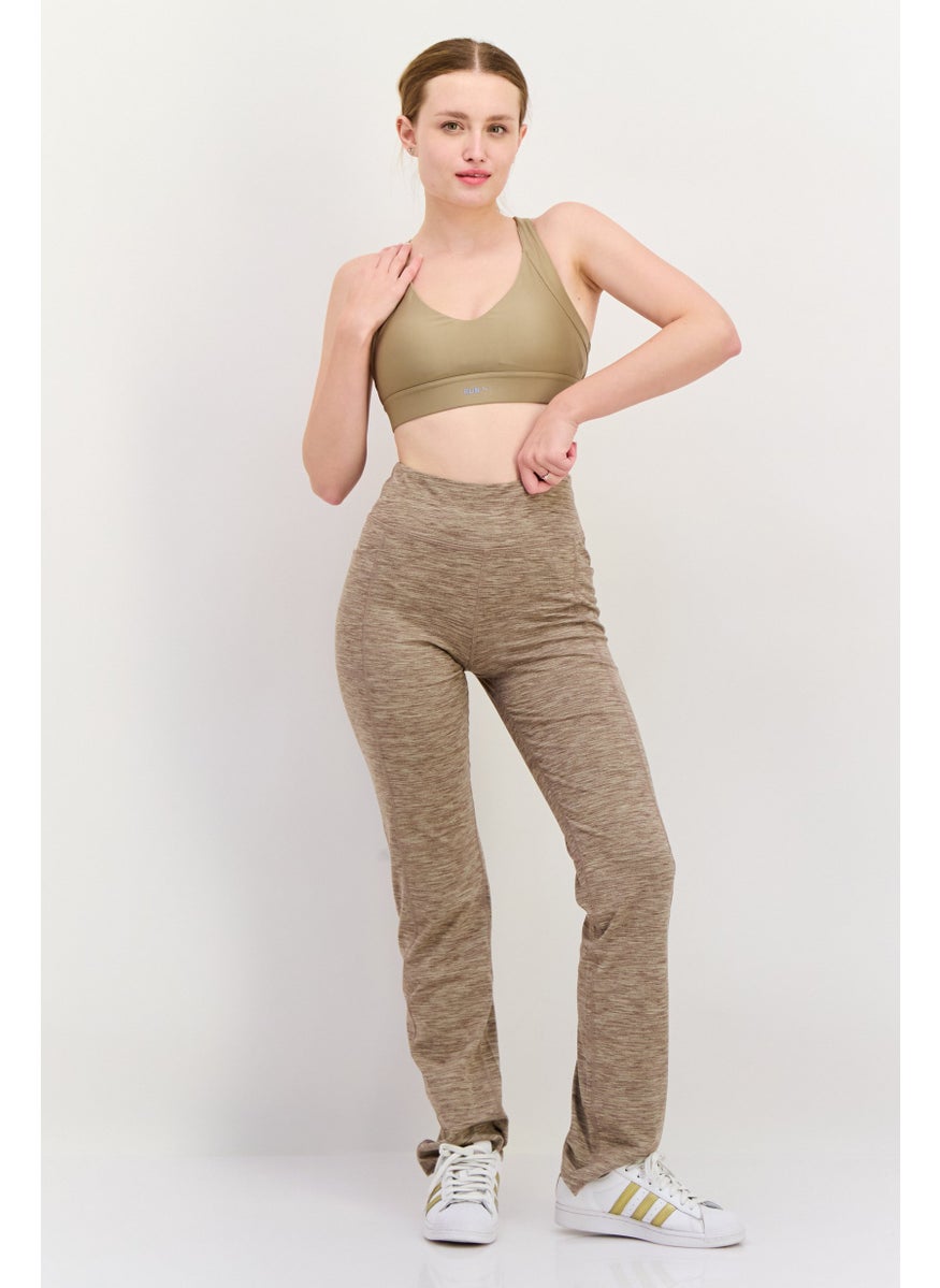 Women Sportswear Fit Walking Pants, Light Heather Brown