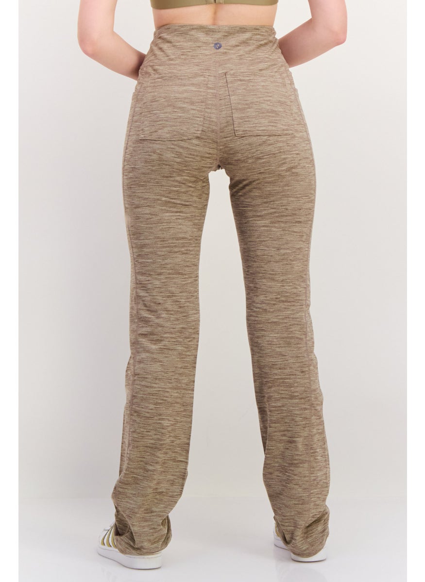 Women Sportswear Fit Walking Pants, Light Heather Brown