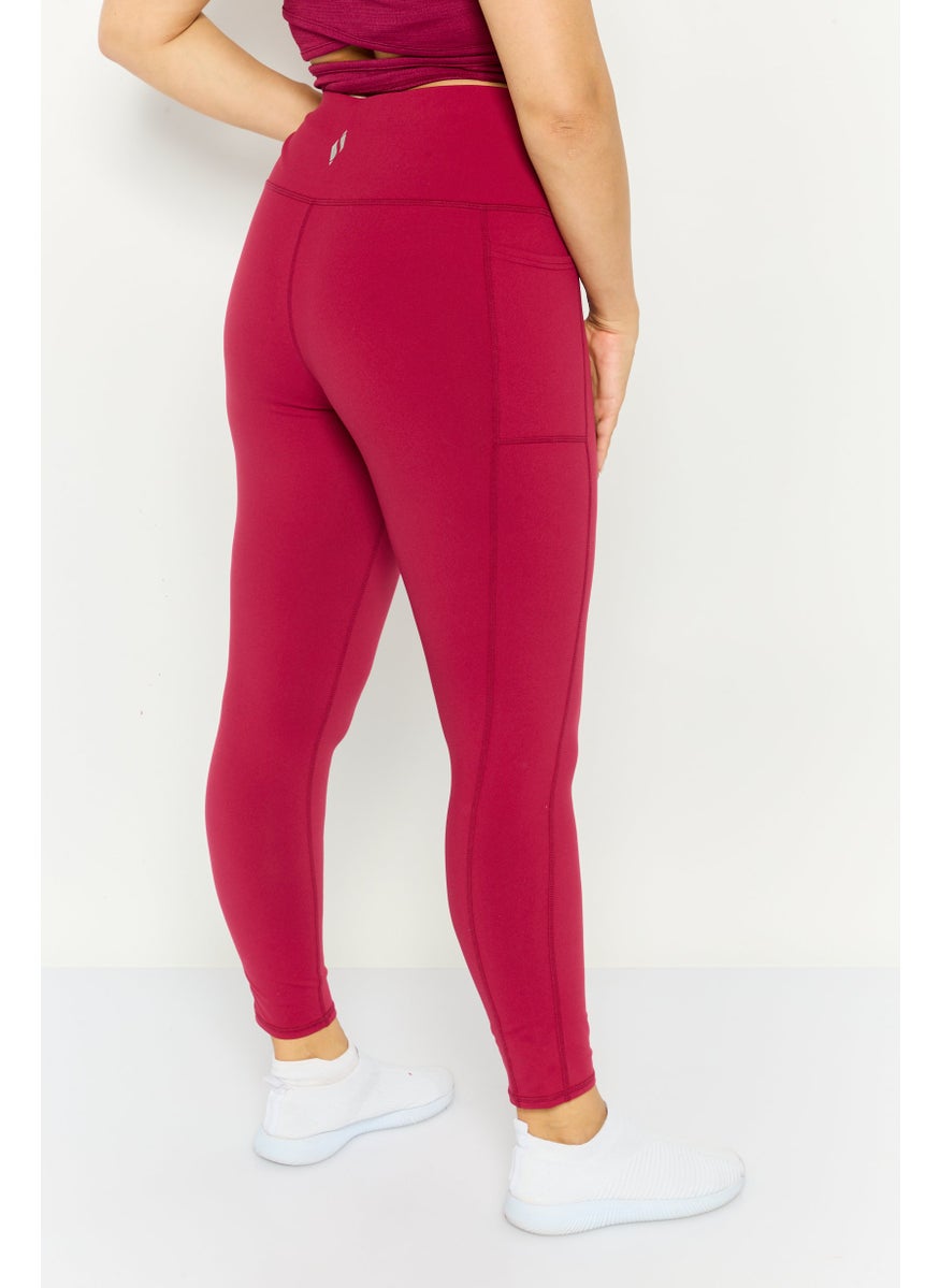 Women Sportswear Fit Training Legging, Raspberry