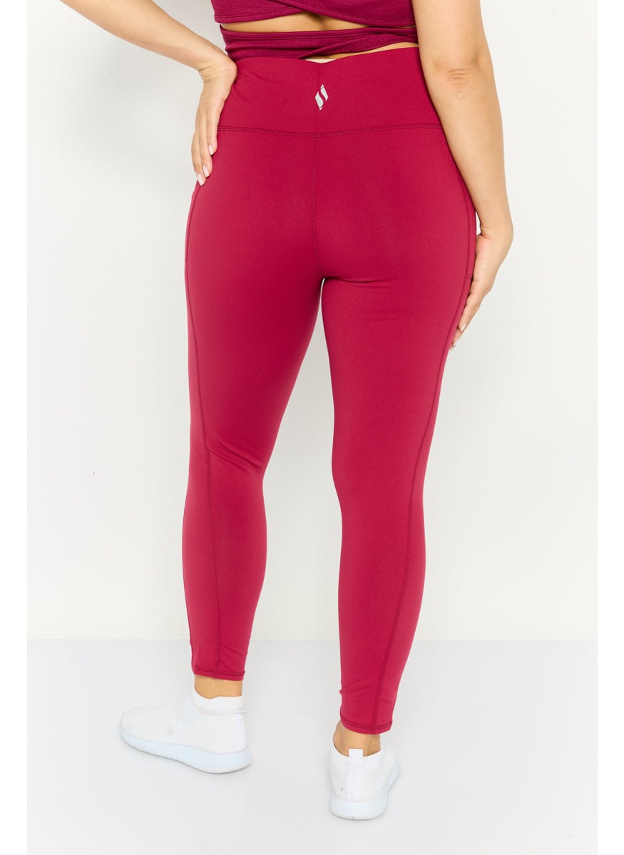 Women Sportswear Fit Training Legging, Raspberry