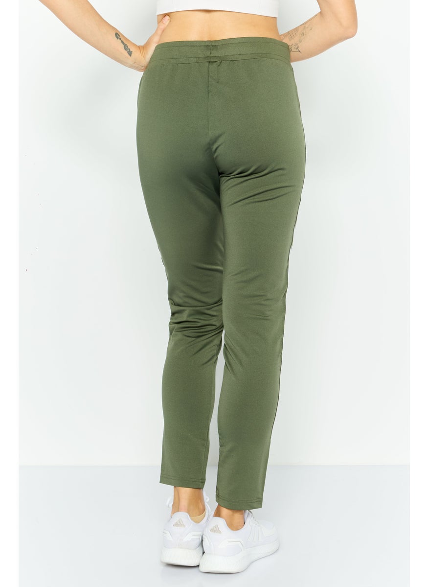 Women Sportswear Fit Pull  On Outdoor Leggings, Olive