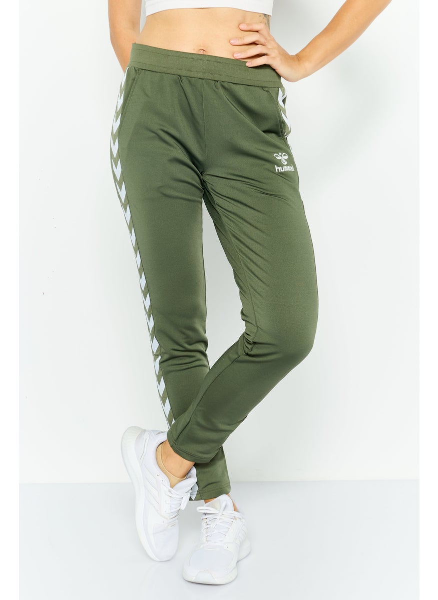 Women Sportswear Fit Pull  On Outdoor Leggings, Olive