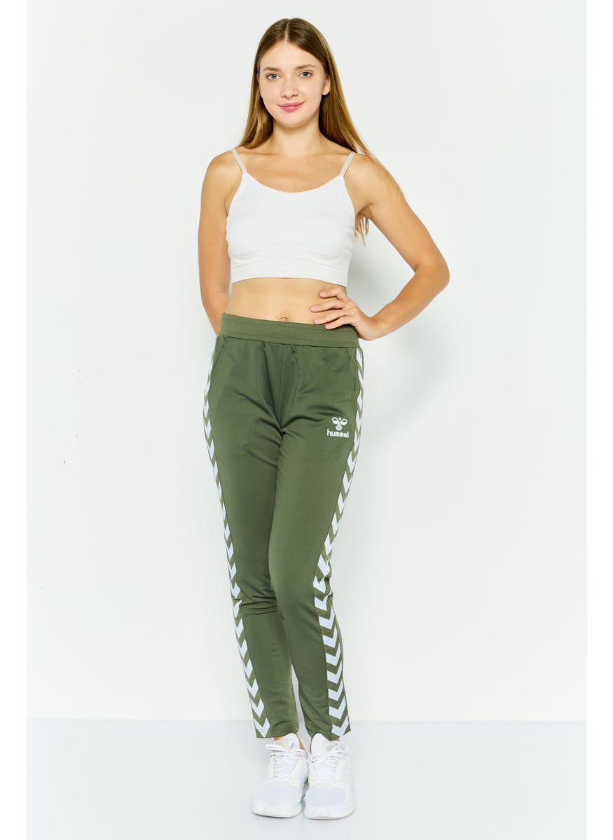Women Sportswear Fit Pull  On Outdoor Leggings, Olive