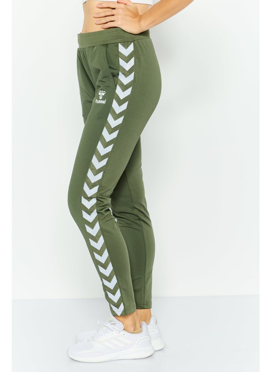 Women Sportswear Fit Pull  On Outdoor Leggings, Olive