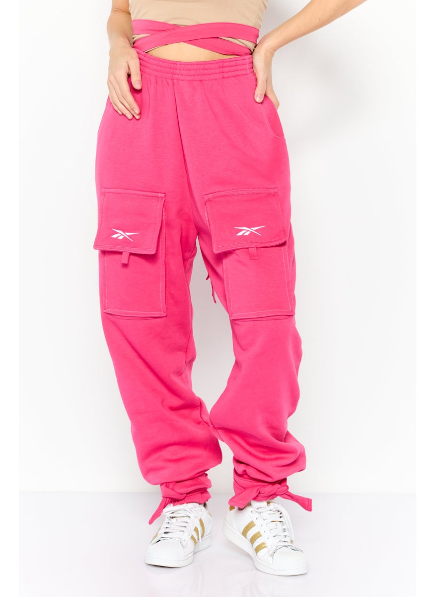 Women Sportswear Fit Outdoor Cargo Pants, Pink