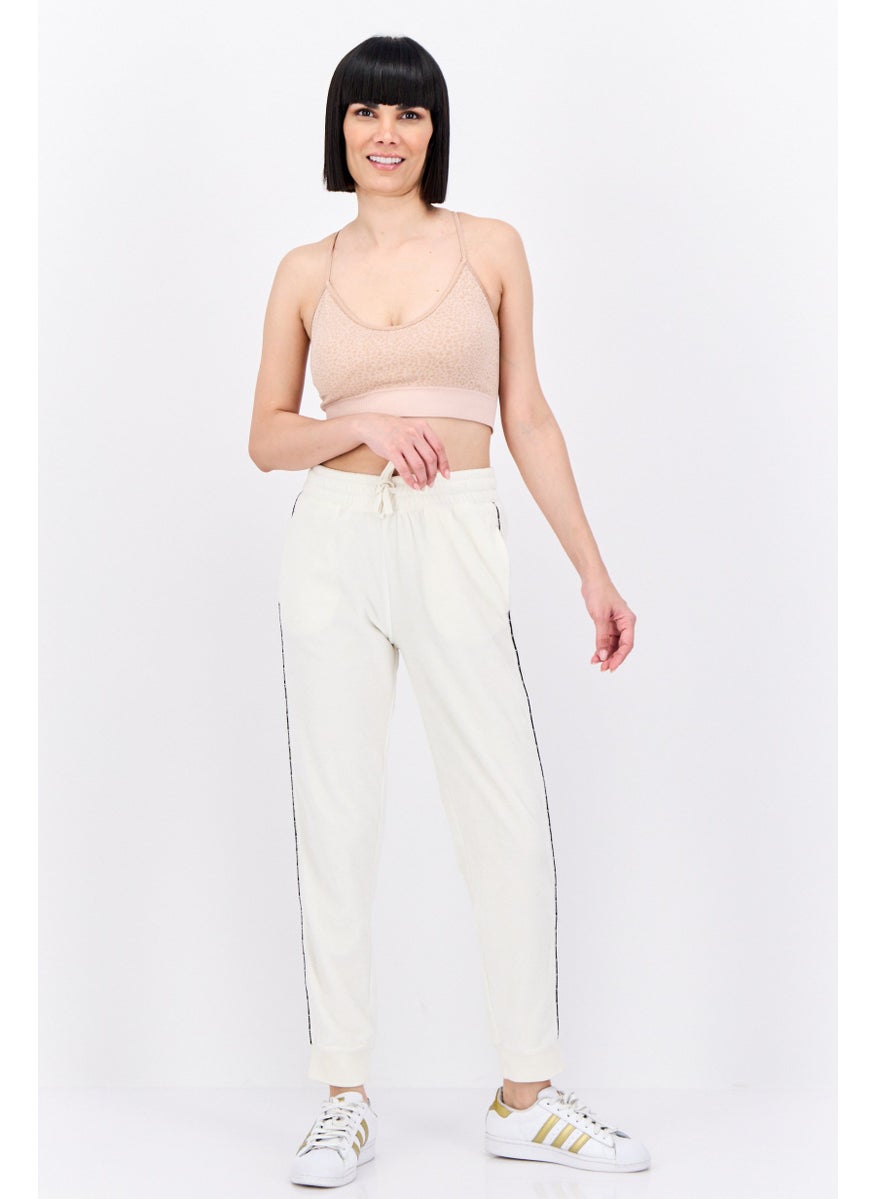 Women Sportswear Fit Training Sweatpants, Cream