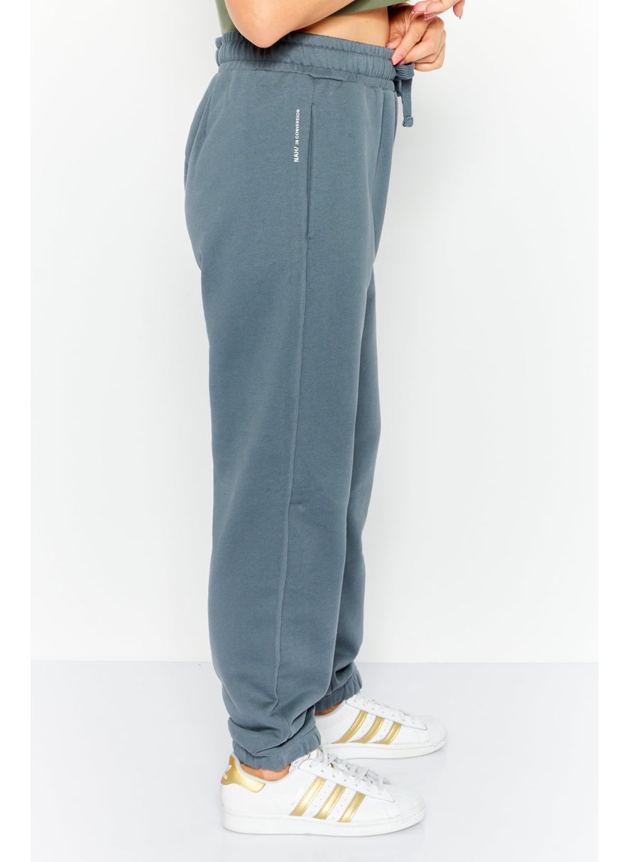 Women Regular Fit Plain Sweatpants, Grey