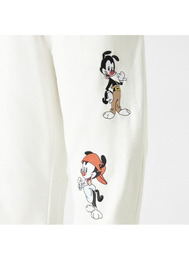 Animaniacs Embroidered Joggers with Elasticated Waistband and Pockets