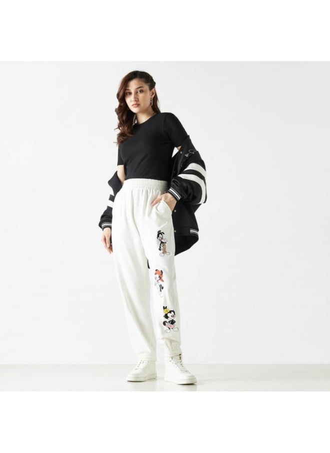 Animaniacs Embroidered Joggers with Elasticated Waistband and Pockets