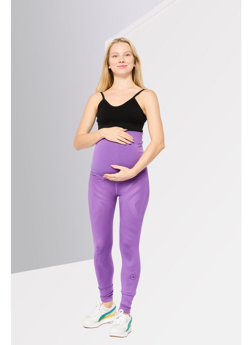 Maternity Sportswear Fit Yoga Tights, Purple