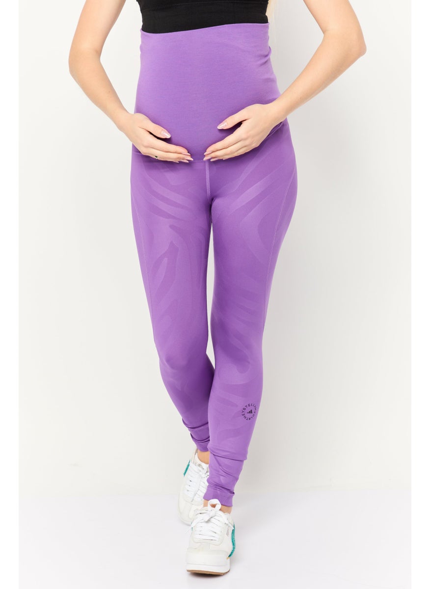 Maternity Sportswear Fit Yoga Tights, Purple